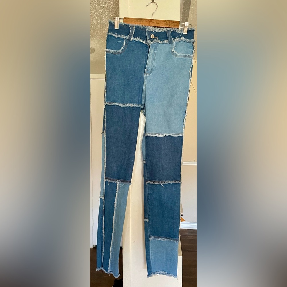 Multi Pattern High-Wasted Skinny Jean